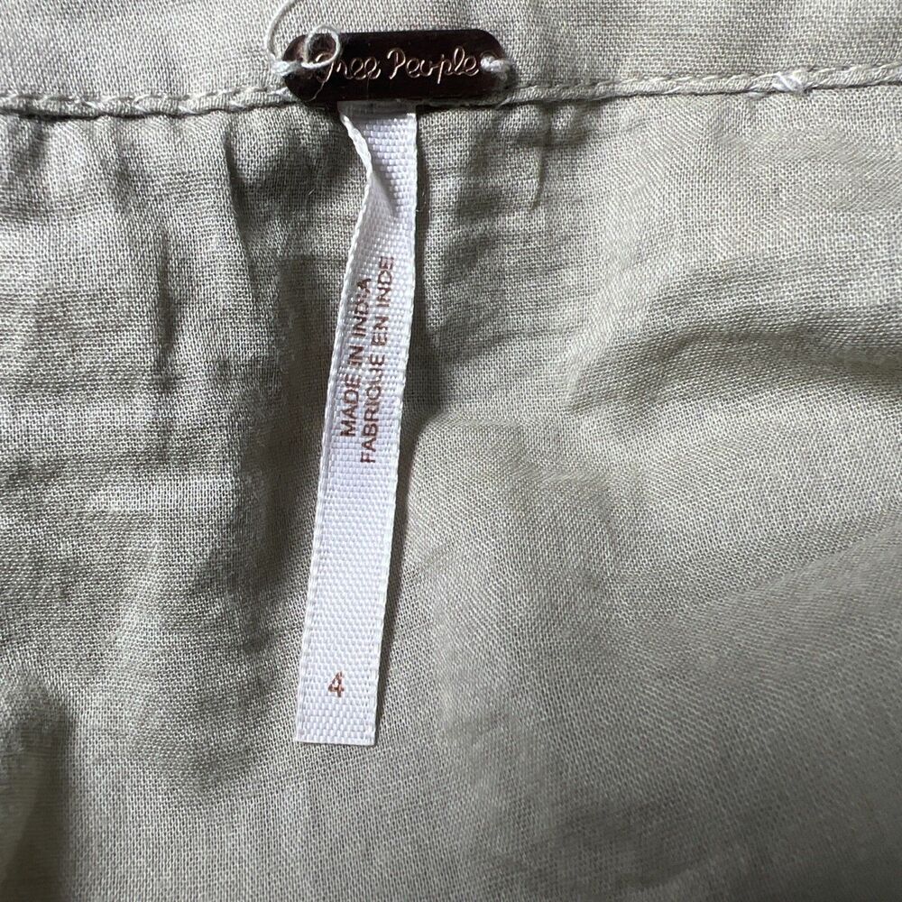 Free People Size 4 Bright Light Embroidered Sequin Beaded Gray Velvet Mini Skirt - Picture 3 of 6